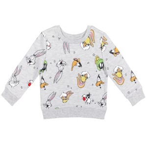 SPACE JAM Looney Tunes Space Jam Sylvester Buggs Bunny Daffy Duck Girls French Terry Sweatshirt Little Kid to Big Kid - 1 of 4