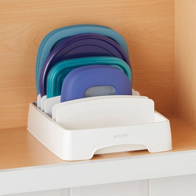YouCopia 2pk Small Plastic StoraLid Container Lid Organizer - White: Kitchen Drawer & Pot Lid Storage Organizer — фото 3