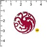 Game of Thrones Targaryen Sigil Repeat 50ct Vinyl Large Deluxe Stickers Variety Pack - 2 of 4