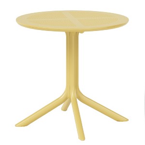 WestinTrends Playa 31.5" Round Plastic Outdoor Patio Dining Table for 4 - 1 of 4