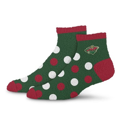 NHL Minnesota Wild Dotty Fuzzy Socks - One Size Fits Most
