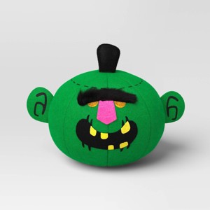 Fabric Pumpkin Monster Figurine - Hyde and EEK! Boutique™ Green - 1 of 4