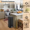 Stainless Steel  Step Trash Can with Removable Inner Wastebasket, Fingerprint Recycling Bin with Soft Close Lid for Dining Room, Office, Restaurant - 2 of 4