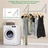 Boersma Laundry Room Drying Rack Wall Mounted Clothes Hanger Folding Wall Coat Racks Aluminum Home Storage Space Savers Silver 2 Rakcs With Rod - 4 of 4