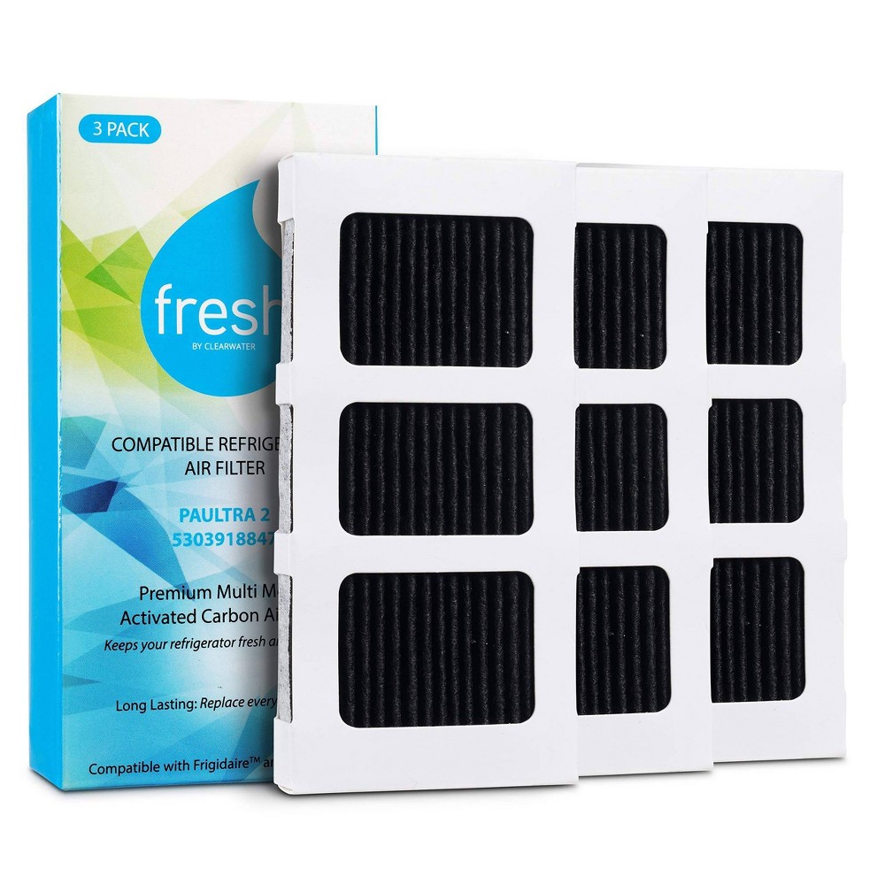 Mist Fresh Replacement Air Filter for Frigidaire Paultra2, 242047805 Electrolux EAP12364179 (3pk): Carbon, White, Refrigerator Parts