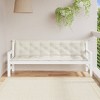 vidaXL Garden Bench Cushions 2 pcs Melange Cream 78.7"x19.7"x2.8" Fabric - 3 of 4