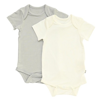 Kyte Baby 2-Pack Short Sleeve Bodysuit in Cloud and Storm