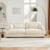 Velvet Modular 2 Seater Sectional Sofa with Bolster Arms, Deep Seat Couch 94" for Living Room-3irtyhousy - 2 of 4
