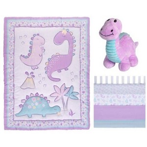 Sammy & Lou Tiny Dinos Baby Nursery Crib Bedding Set - 4pc - 1 of 4