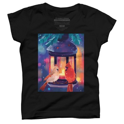 Girl's Design By Humans Christmas in the Air By Mellodee T-Shirt