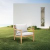 Moda Furnishings 2PCS Arcacia Wood Patio Outdoor Single Sofa With Cushions - 3 of 4