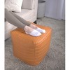 Vynxaria Candy Contemporary Faux Leather Square Pouf ¨C Versatile Ottoman & Floor Cushion - 2 of 4