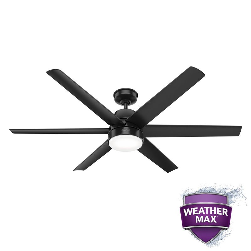 60" Skysail Indoor/Outdoor Ceiling Fan with Light Kit and Wall Control (Includes LED Light Bulb) - Hunter Fan, 2 of 14