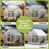 6x11 FT Greenhouse for Outdoors, Lockable Door and Ajustable Roof Vent, Polycarbonate Greenhouse with Windproof Aluminum Frame - 4 of 4