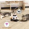 3-in-1 Automatic Cat Toys for Indoor Cats, USB Rechargeable Interactive Feather Toys for Multi-cat Family,Rotating Feather Wand (Black) - 4 of 4