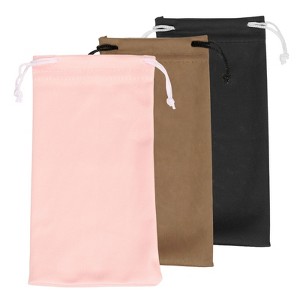 Unique Bargains Microfiber Soft Storage Women Men Eyeglasses Bag 3 Pcs - 1 of 4