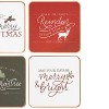 C&F Home Tis The Season Sentiment Christmas Holiday Square Coasters in Red White and Green Backgrounds Set of 4 - 3 of 4