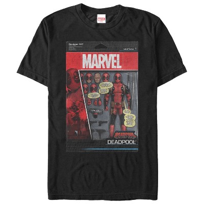 Men's Marvel Deadpool Action Figure T-shirt - Black - Small : Target