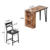 Jojoka 3-Piece Expandable Counter Height Dinner Table with 2 Chairs and 3 Storage Shelf for Apartment - 4 of 4