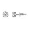 Silver 1.00 Cttw Round Lab Grown Diamond Solitaire Stud Earrings - 4 of 4