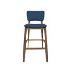 PAGED Wooden Bar Stools Set of 2, Modern Upholstered Counter Height Bar Chair with Back for Bar, Kitchen, Dining Room - 3 of 4