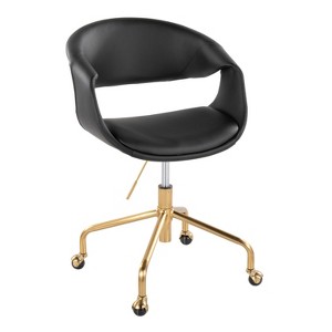 LumiSource Curvo Upholstered 4-Stars Task Chair PU - 1 of 4
