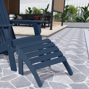 Aoodor Outdoor Adirondack Ottoman, HDPE Adirondack Chair Ottoman, Outdoor Patio Weather Resistant  for Patio, Porch, Backyard, Garden, Lawn, Deck - 1 of 4