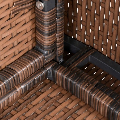 Beige 7-Person Rattan Wicker Patio Dining Set with Cushions