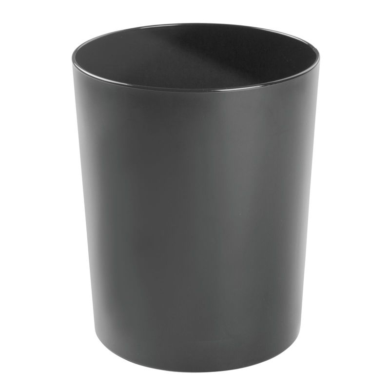 mDesign Small Round Metal 1.7 Gallon Wastebasket/Recycling Can, 1 of 5