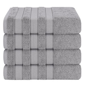 American Soft Linen 4 Piece 100% Cotton 27x54" Salem Bath Towel Set - 1 of 4