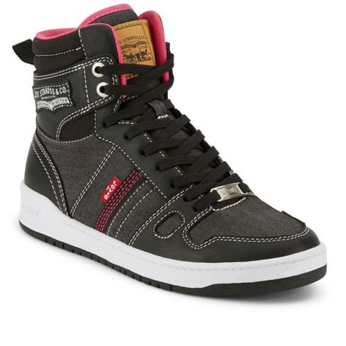Levi's Womens 521 Bb Hi Chmb Fashion Hightop Sneaker Shoe, Black/fuchsia,  Size 6 : Target