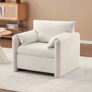 Comfy Sofa Couch,Modern Upholstered Chenille Fabric Sofa,Comfortable And Durable-Maison Boucle - 1 of 4