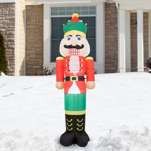Sunnydaze Nathaniel the Nutcracker Christmas Inflatable - 8' H - 1 of 4