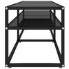 vidaXL TV Stand Black 63"x15.7"x15.9" Tempered Glass - 4 of 4