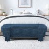 NicBex Modern Chenille Pull-Open Top Ottoman Bench,Upholstered Oval Storage Ottoman for Living Room,Bedroom - 3 of 4