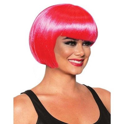 Underwraps Bob Cut One Size Adult Costume Wig | Pink