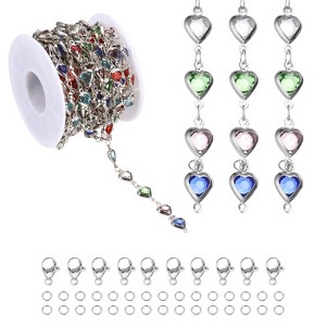 Unique Bargains Copper Jewelry Making Lobster Clap Heart Shape Chain 16.4ft 1 Roll - 1 of 4