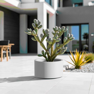 Wooakway Outdoor/Indoor/Decor/Garden Large Tall Metal Planter Pots Planter Boxes Cachepots Nursery Pots