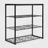 4 Tier Shoe Rack Black Metal with Black Oak Wood - Brightroom™ - 3 of 4