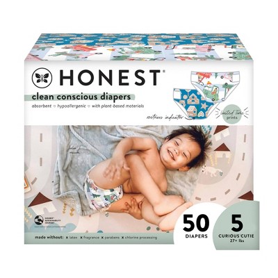 The Honest Company Clean Conscious Disposable Diapers Oh Gingersnap! & Four Woof Drive - Size 5 - 50ct