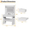 Dresser with Mirror and Light, Modern Wooden Dresser with LED Mirror and Power Outlet, 3 Lighting Modes - 3 of 4