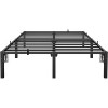 No Tools Assembly Metal Bed Frame Full Size- Heavy Duty 800Lbs Platform Base, 14 Inch High Profile, No Box Spring Needed, Matte Steel Design - 3 of 4