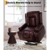 Oversized Power Lift Recliner Chair - Heat and Massage, PU Leather Electric Lift Recliner for Elderly & Mobility Impaired,Heavy Duty Lift Chair - 2 of 4