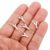 Unique Bargains Metal Bulk Elegant DIY Crafts Jewelry Making Initial Pendant 50 Pcs - 4 of 4