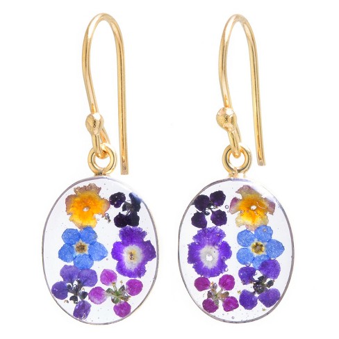 Pressed deals flowers earrings