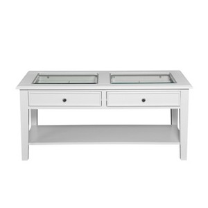 Panorama Glass-Top Coffee Table - CK1130 - White - SEI - 1 of 4