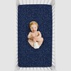 NoJo Super Soft Navy and White Cosmic Constellations Nursery Mini Crib Fitted Sheet - image 3 of 4