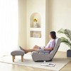 Foldable Reclining Leisure Floor Chair with Thick Padded Cushion and Adjustable Back, Multifunctional Lazy Sofa Single Chair - 3 of 4