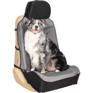 PetSafe Happy Ride Waterproof & Machine Washable Bucket Seat Cover for Pets, Fits Most Vehicles, Grey (52"L x 22"W) - 1 of 4