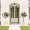 Artificial Bougainvillea Tree, Tall Potted Fake Bougainvillea Trees, Faux Tree with Lifelike Wood Trunk and Pink Flowers for Indoor Outdoor Decor - 2 of 4